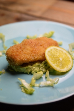 Poisson pané au tartare de sucrine et avocat, poisson pané, sucrine, avocat, tartare sucrine avocat, La Cocotte