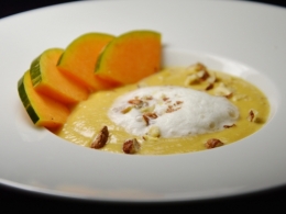 Crème de courge et coco-nuage, courge, lait de coco