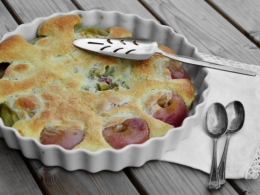 Pommes-rhubarbe soufflé, pommes, rhubarbe
