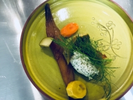 Gravlax de maquereau de Simon Thieffry, chef de « Maison Aubépine » à Sains-du-Nord, gravlax de maquereau, Simon Thieffry, Maison Aubépine, Sains du Nord, La Cocotte, la voix du nord l