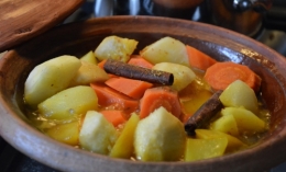 Carottes et pommes de terre safranées, carottes, pommes de terre, safran