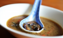 Potage tapioca et soja, tapioca, soja, sauce soja