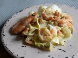 Salade d’endives aux 3 crevettes, endives, crevettes, La Cocotte, La Voix du Nord