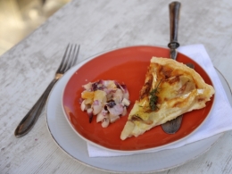 Tarte poire-maroilles et salade chicon-haddock, maroilles, poires, haddock, endives, la cocotte, la voix du nord