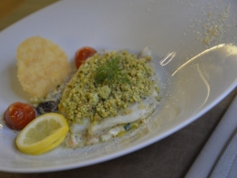 Saint-Pierre en crumble et risotto de légumes de Grégory Pichot, chef du restaurant « Au fort de Mons » à Mons en Baroeul, Grégory Pichot, le Fort de Mons, la cocotte, la voix du nord, le chef et la cocotte