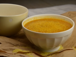 Velouté au couscous fin, velouté, couscous fin, carottes, poireaux, harissa