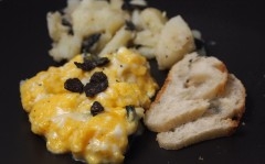 oeufs, brouillade, truffe