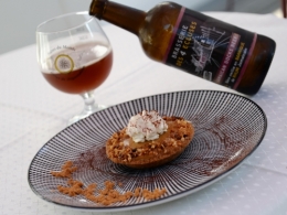 tarte à l’ancienne à la bière des 4 écluses de david caudron,chef du restaurant la meunerie à téteghem,la cocotte,la voix du nord,le chef et la cocotte