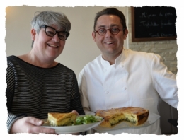 Tourte Beaufort et Reblochon aux épinards de Stéphane Godefrood, chef du « Grill du moulin » à Haubourdin, tourte, beaufort, reblochon, Stéphane Godefrood, le Grill du moulin, Haubourdin, la Cocotte, le chef et la cocotte, la voix du nord