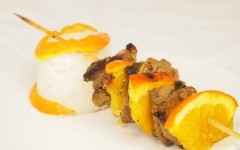 brochette d'agneau, orange, agneau, brochette, journée internationale de la femme