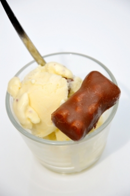 Glace à l’ours blanc, chocolat blanc, nounours guimauve