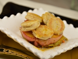 Patate-boudin des îles, patate douce, boudin blanc, curry, pommes boskoop