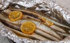 équilles, sardines