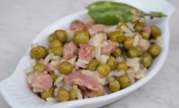 petits pois au risotto, petits pois, risotto
