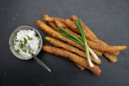 asperges panées yaourt et échalotes,asperges,la cocotte,la voix du nord