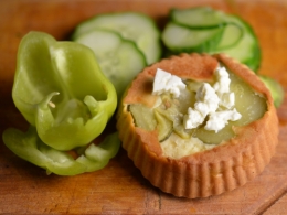 Tartelettes au concombre, tarte au concombre, concombre