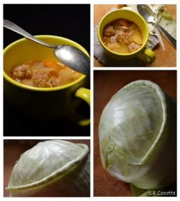 Soupe aux chouboulettes, soupe au chou, chou blanc, boulettes