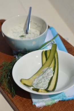 Courgettes et aneth au fromage blanc, courgettes, aneth, fromage blanc