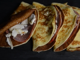Crêpes chèvre et bacon