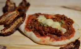 Mini-pizzas à la tomate séchée, tomates séchées