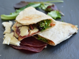 Galette frite à la roquette