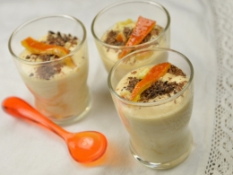Mousseline banane-orange, bananes, oranges, confiture de lait, chocolat
