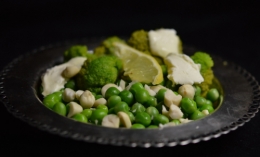 Chaud-froid petits pois-brocoli à la vignotte, brocoli, petits pois, Vignotte, La Cocotte