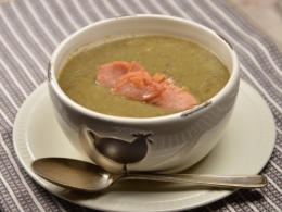 Soupe de lentilles saucisse et ail, lentilles, saucisse, ail