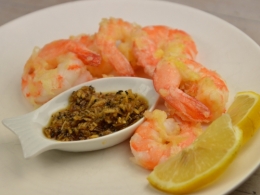 Tempura de gambas, tempura, gambas, radis noir, carottes, sauce soja, tamari