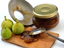 confiture de figues,gingembre et orange et hazim à l'ordi