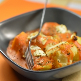 Gratin chou-fleur et pommes de terre à la tomate, chou-fleur, gratin