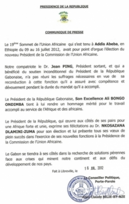 gabon,ali bongo,can 2012,sylvia bongo,michel ogandaga,libreville,paris,bénin,burkina faso,sénégal,cameroun