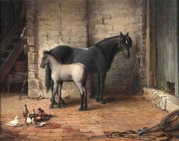 Mare and Foal with Ducks.jpg