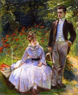 Pierre and His Aunt Louise in the Garden.jpg