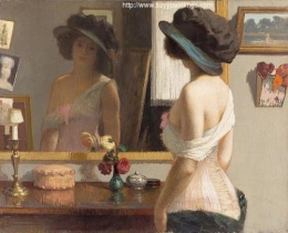 Woman with Corset in front of the Mirror.jpg