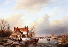 A Winter Landscape with Skaters near a Farmhouse.jpg