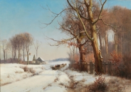 A Horse-drawn Sledge in a Snowy Landscape.jpg