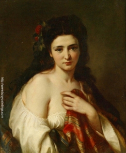 Portrait of a maiden with roses in her hair.jpg