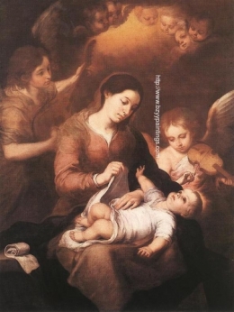 Mary and Child with Angels Playing Music.jpg
