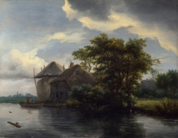 A Cottage and a Hayrick by a River.jpg