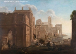 Architectural Capriccio depicting Arch of Constantine the Colosseum and Santa Maria in Cosmedin.jpg