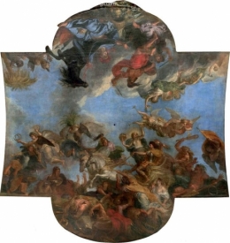 Hall of Mirrors 06 - The Crossing of the Rhine in 1672Louis XIV Taking Maastricht in 13 Days 1673.jpg