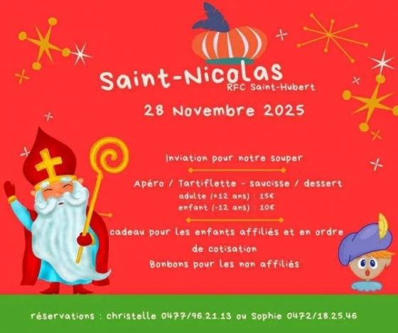 Saint-Hubert : souper de la Saint-Nicolas au RFC le 28 novembre - Le ...